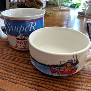 Vintage soup bowl and mug